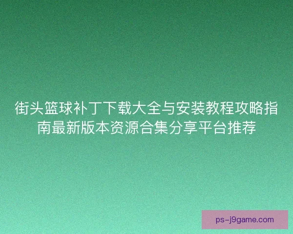 街头篮球补丁下载大全与安装教程攻略指南最新版本资源合集分享平台推荐